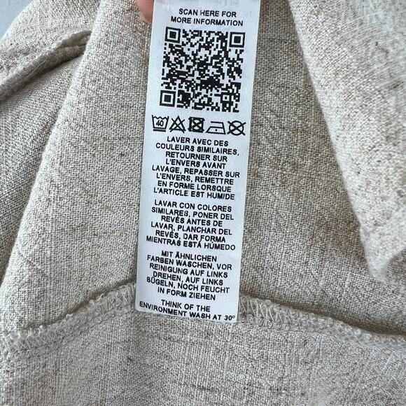 ASOS Beige Maternity & Nursing Wrap Dress Tie Waist Spread Collar Short Sleeve 0 - Picture 9 of 9